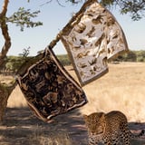 Savannah Silk Scarf Black & Gold Pure Silk