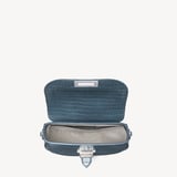 Portobello Crossbody Deep Shine Peacock Blue Small Croc