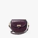 Portobello Crossbody Deep Shine Fig Small Croc