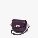 Portobello Crossbody Deep Shine Fig Small Croc