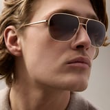 Maranello Aviator Sunglasses Gold Stainless Steel