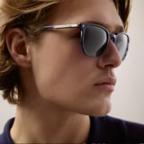 Helios Round Sunglasses Dark Blue Striation