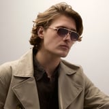 Monte Carlo Aviator Sunglasses Light Gold Stainless Steel