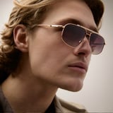 Monte Carlo Aviator Sunglasses Light Gold Stainless Steel