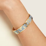 Butterfly Enamel Bangle Sky Blue Enamel & 18ct Gold Plated