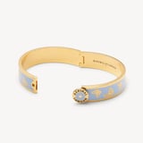 Butterfly Enamel Bangle Sky Blue Enamel & 18ct Gold Plated