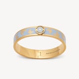 Butterfly Enamel Bangle Sky Blue Enamel & 18ct Gold Plated