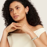 Ribbed Enamel Bangle Sky Blue Enamel & 18ct Gold Plated