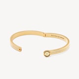 Mayfair Chain Enamel Bangle Ivory Enamel & 18ct Gold Plated