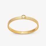 Mayfair Chain Enamel Bangle Ivory Enamel & 18ct Gold Plated
