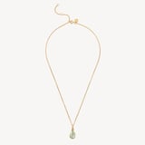 Duo Gemstone Pendant Necklace Green Amethyst & Citrine