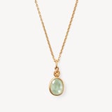 Duo Gemstone Pendant Necklace Green Amethyst & Citrine