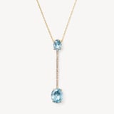 Diamond Straight Drop Necklace 0.17ct Diamond
