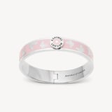 Butterfly Enamel Bangle English Rose Enamel & Palladium Silver Plated