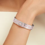 Butterfly Enamel Bangle English Rose Enamel & Palladium Silver Plated
