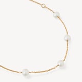 Pearl Station Bracelet Freshwater Pearls & 18ct Gold Vermeil