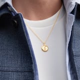 St Christopher Charm Necklace 18ct Gold Vermeil