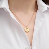 St Christopher Charm Necklace 18ct Gold Vermeil