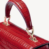 Midi Mayfair® Deep Shine Cherry Red Small Croc