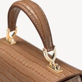 Midi Mayfair® Deep Shine Caramel Small Croc