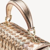 Midi Mayfair® Champagne Metallic Woven Leather
