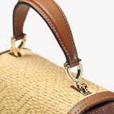 Midi Mayfair® Natural Chevron Raffia & Smooth Tan