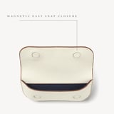 Ella Sunglasses Case Ivory Pebble