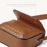 Ella Crossbody Tan Woven Leather