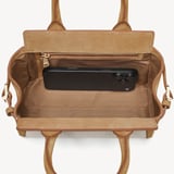 Savannah Mini Ivory Raffia & Cappuccino Suede