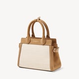 Savannah Mini Ivory Raffia & Cappuccino Suede