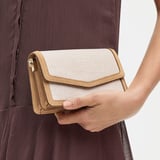 Eliza Clutch Ivory Raffia & Cappuccino Suede