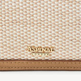 Eliza Clutch Ivory Raffia & Cappuccino Suede