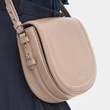 Stella Satchel Crossbody Soft Taupe Pebble