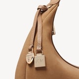 Soho Small Crescent Cappuccino Suede