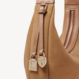 Soho Small Crescent Cappuccino Suede