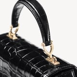 Midi Mayfair® Deep Shine Black Croc