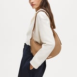 Soho Small Crescent Cappuccino Suede