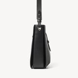 Ella Hobo Black Pebble with Silver Lining