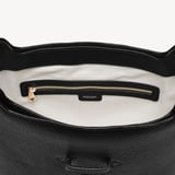 Ella Hobo Black Pebble with Silver Lining