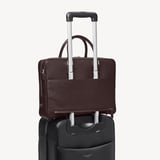 Mount Street Laptop Briefcase Chocolate Pebble
