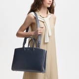 Madison Tote  Navy Saffiano