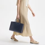 Madison Tote  Navy Saffiano