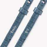 Portobello Crossbody Deep Shine Peacock Blue Small Croc