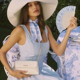Skinny Silk Scarf Sky Blue Toile De Jouy 