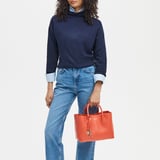 Midi London Tote Coral Pebble