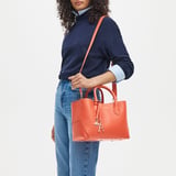 Midi London Tote Coral Pebble