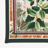 Robin & Acorn Silk Scarf Green & Brown Pure Silk