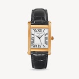 Mayfair® Classic Watch 23ct Gold Plated - Deep Shine Black Croc