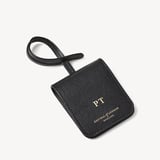 Travel Luggage Tag Black Soft Saffiano