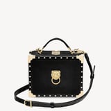 Trunk Black Velvet & Deep Shine Croc with Studs